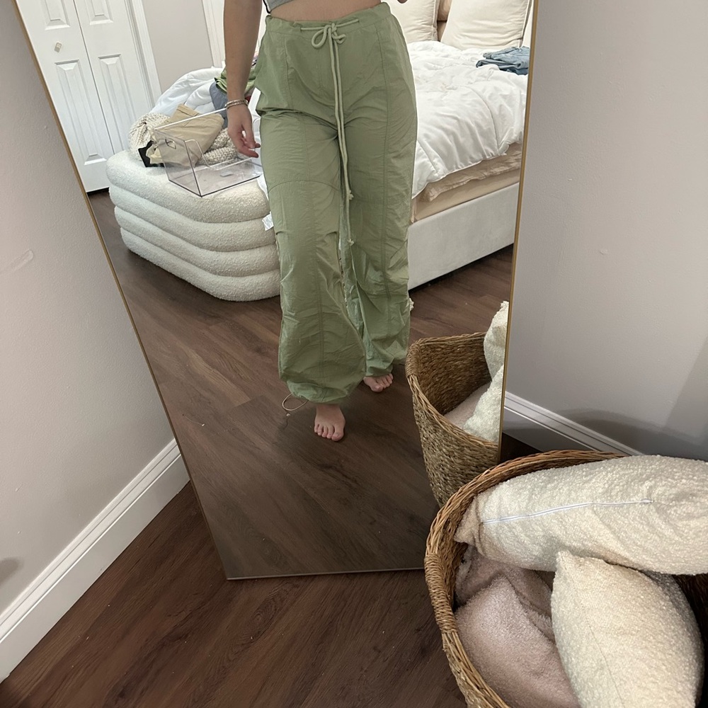 Olive Green Women's Drawstring Pants